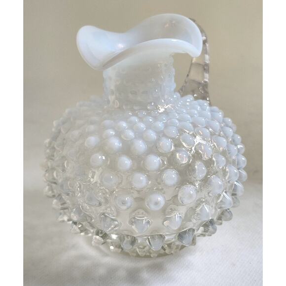 Fenton Glass Hobnail Cruet-Opalescent-Vintage-No Stopper-5" tall - Picture 4 of 12